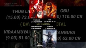 Thug Life vs Good Bad Ugly vs Vidaamuyarchi vs Kanguva Day 3 Box Office Collection